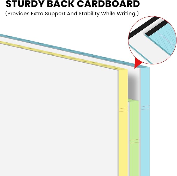 3pcs Legal Pads 8.5 x 11, Notepads 8.5 x 11 Inch, 30 Sheets/Pack, Color Note - Image 4