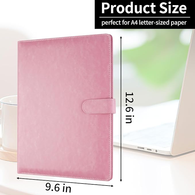 Professional Padfolio with Clipboard, Faux Leather Portfolio Folder Binder - Image 2
