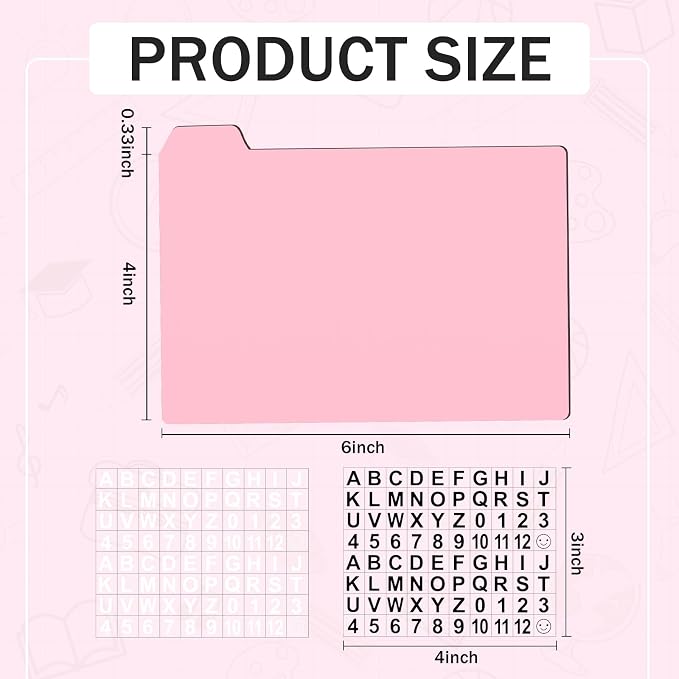 Harloon 50 Pack 4 x 6 Inch Index Card Dividers - Image 2