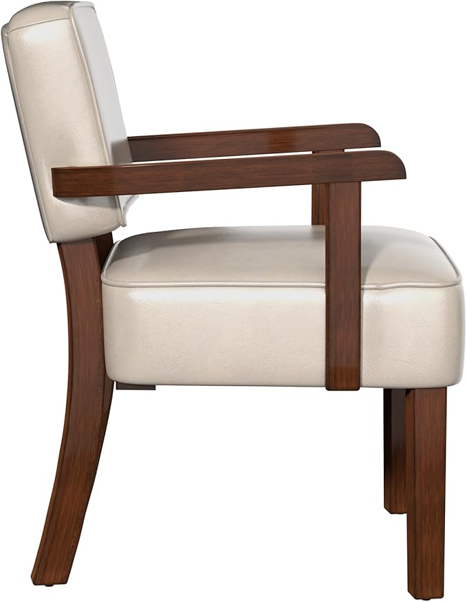 Accent Chair, PU Leather Chair for Living Room Oversized Armchair with Soft Seat and Armrests for Bedroom Dinning Reading Waiting Room (One Chair)-DeskLoop Office