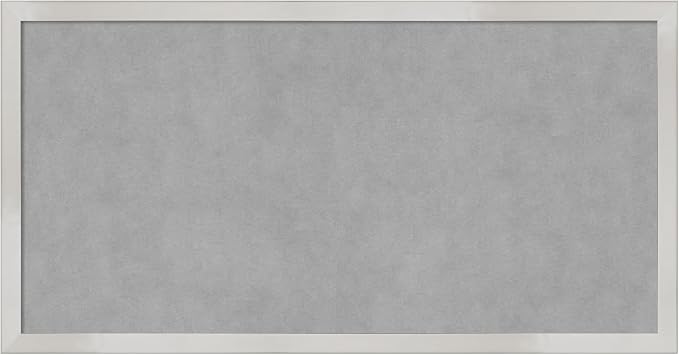Amanti Art Silver Framed Magnetic Board 13x25 Small Vision Board by AmantiArt