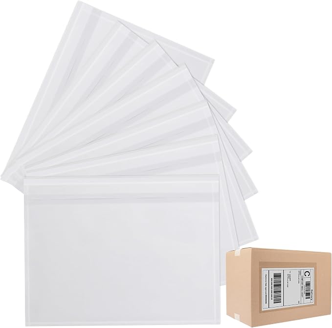 L LIKED 200 PCS 7.5'' x 5.5'' Packing List Envelopes, Adhesive Label Pouches by LLIKED