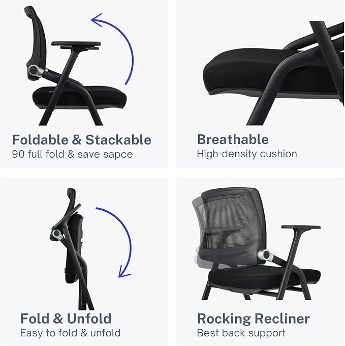 20 Pack Foldable Office Chairs - Image 5