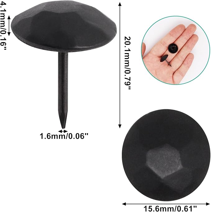 110pcs Upholstery Tacks, Metal Upholstery Nails - Image 2