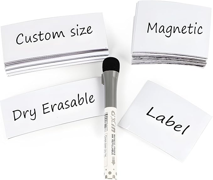 Dry Erase Magnetic Strip 2" x 10 Feet White, Reusable Magnetic Labels - Image 3
