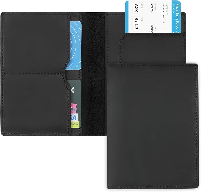 Jack&Chris Leather Passport Holder, Handmade Passport cover, Travel Wallet - Image 2
