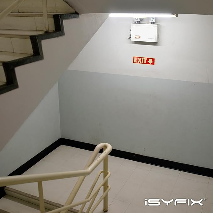 iSYFIX Exit Signs with Directional Down Arrow, Glow in the Dark, - Image 4
