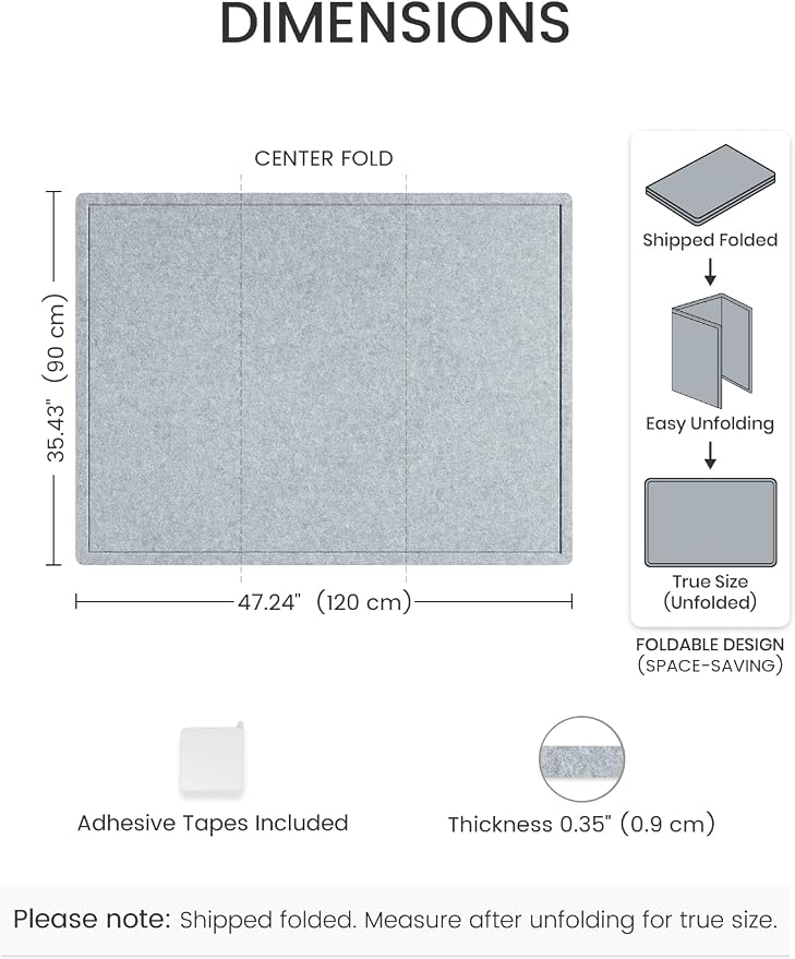 Fluxynara Large Bulletin Board, 47.2" x 35.4" Cork Board Alternative - Image 2