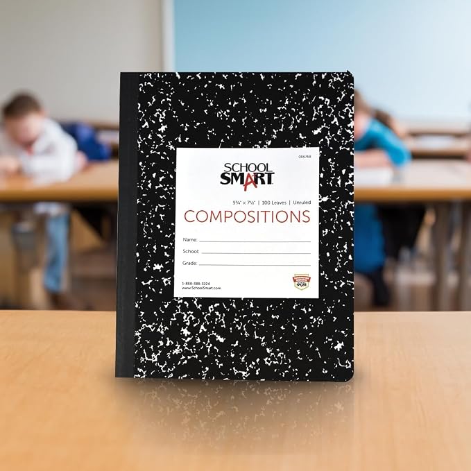 School Smart Hard Cover Composition Book, 9-3/4 x 7-1/2 Inches, 100 sheets - Image 7