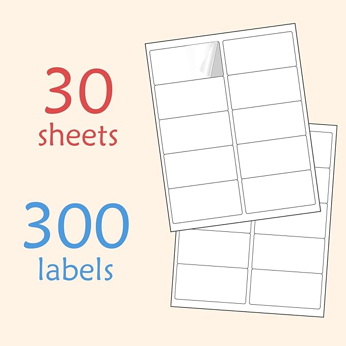 2” x 4” Shipping Mailing Labels, Printable White Sticker Label - Image 3