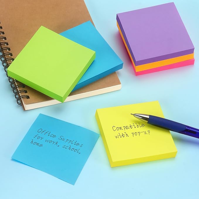 Early Buy Sticky Notes 6 Bright Color 12 Pads Self-Stick Notes 3 in x 3 in - Image 4