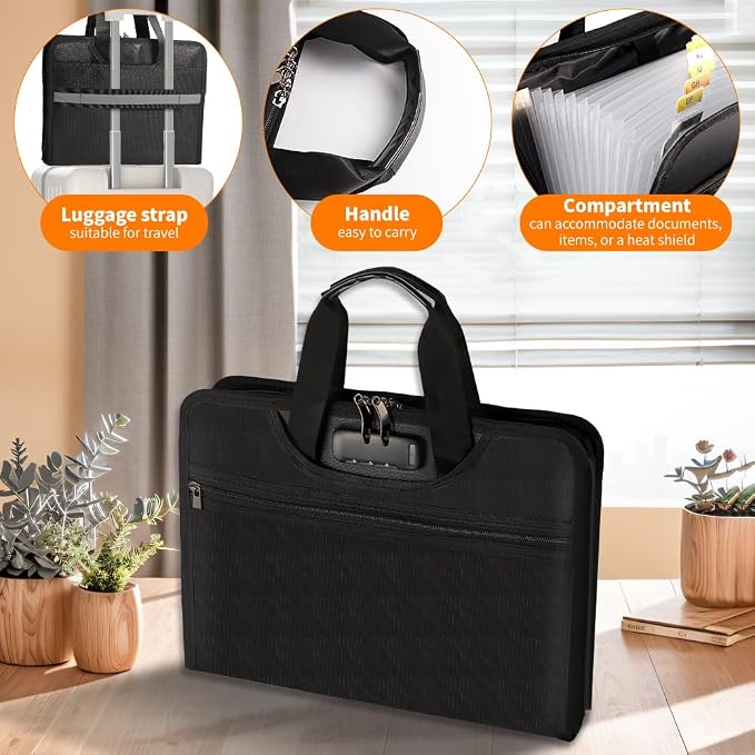 Fireproof Accordion File Organizer, Expanding File Folder - Image 4