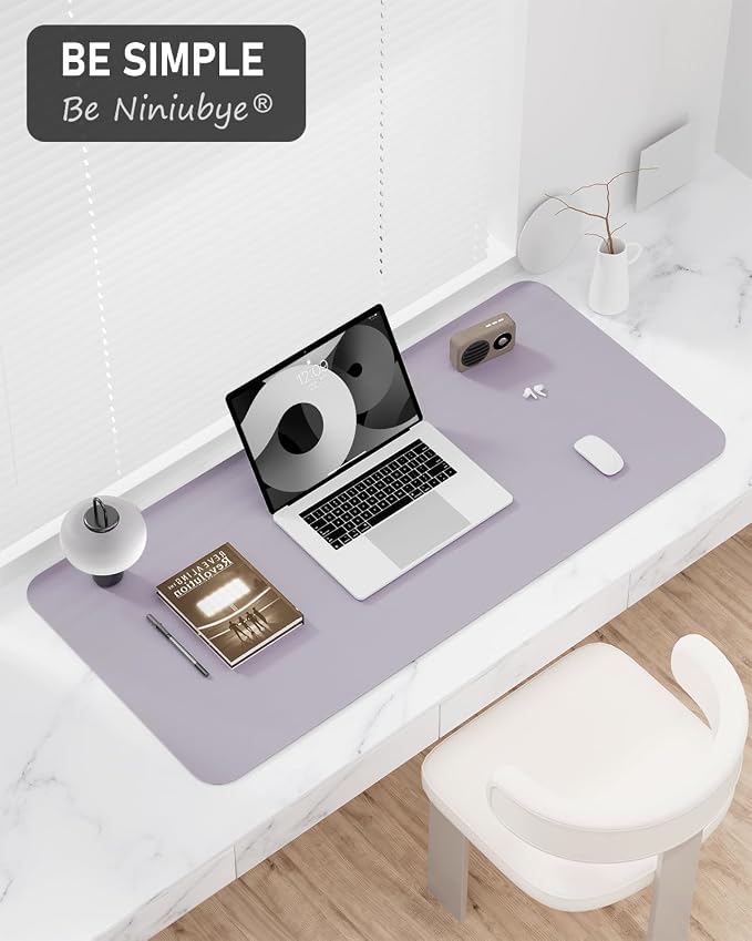 Desk Pad, 23.6" x 13.8" PU Leather Non-Slip Desk Mat Large Mouse Pad - Image 7