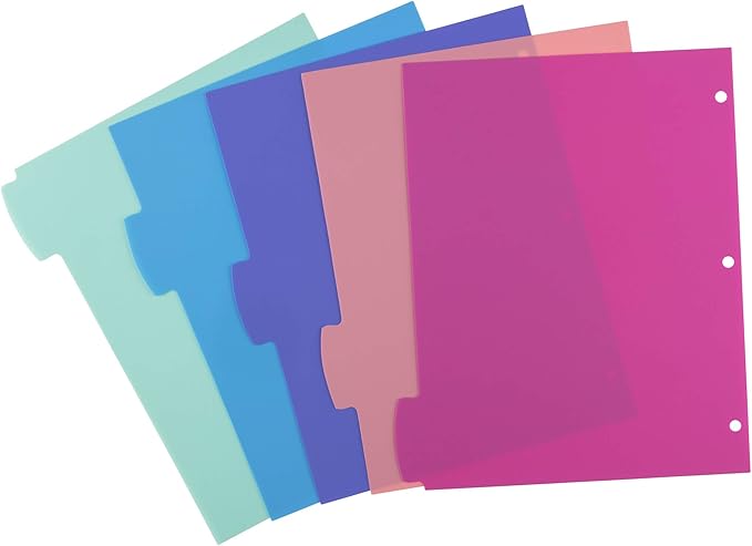 Avery Write & Erase Dividers for 3 Ring Binders, 5 Tabs per Set, Binder - Image 5