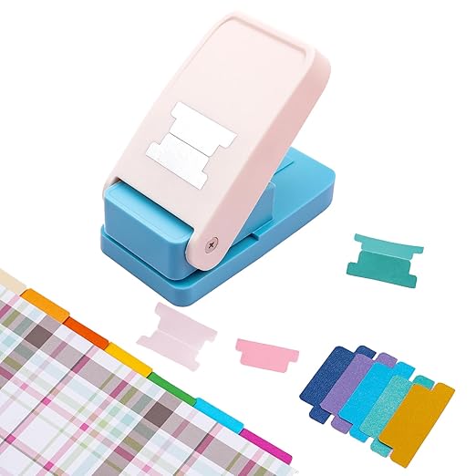 Tab Punch DIY Index Tabs Puncher Tag Punch Loose Leaf Separator Label Punch by BAOFALI
