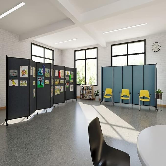 Versare Straightwall Sliding Portable Wall Partition | Freestanding Office - Image 6