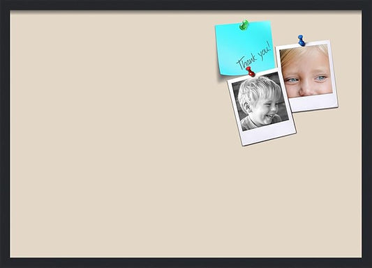 PinPix 34x24 Inch Cork Bulletin Board. This Decorative Framed Pin Board Comes with Desert Pastel Design and a Satin Black Frame. Ideal for Home Office Decor or Message Board (PinPix-1815)-DeskLoop Office