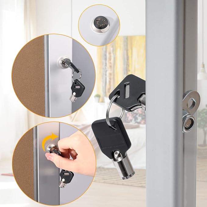 Locking Enclosed Bulletin Board Aluminum Cork Memo Board Wall Mount Noticeboard with Rubber Seal Tamperproof Single Door Display Case for Indoor Or Outdoor Use, 26.8×20 in-DeskLoop Office
