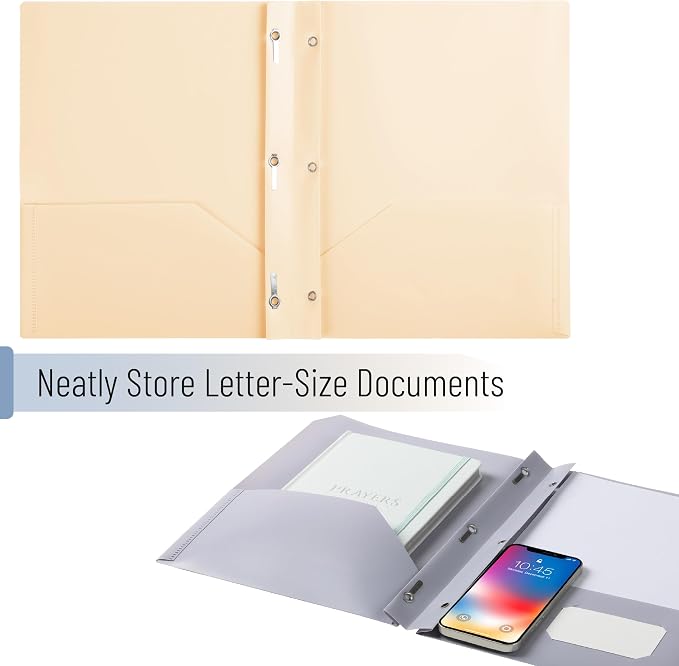 Mr. Pen- Plastic Folders with Pockets and Prongs, 15 Pack, Letter Size | - Image 7