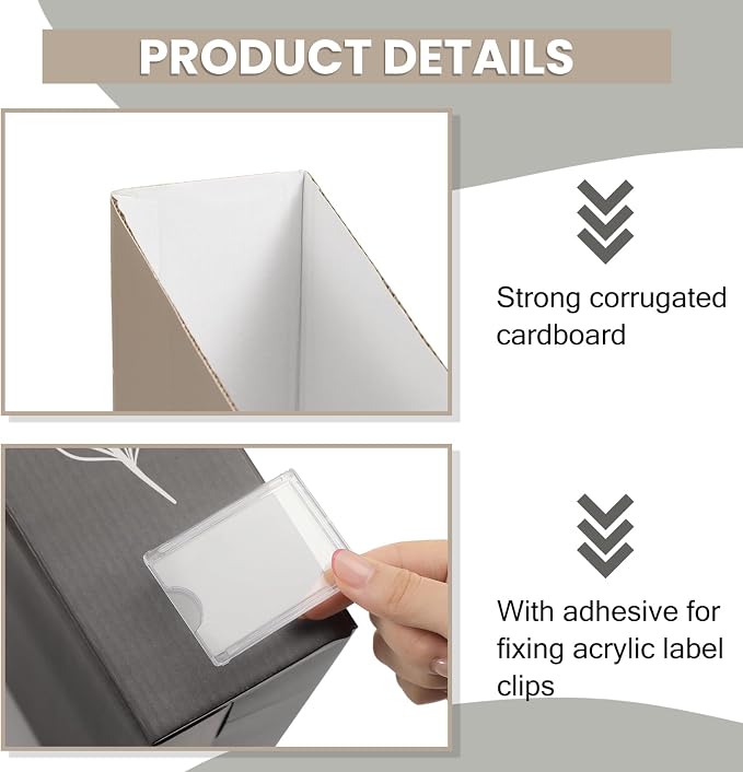 AmazingSpark Set of 4 Boho Floral Magazine File Holder Decorative Foldable - Image 3