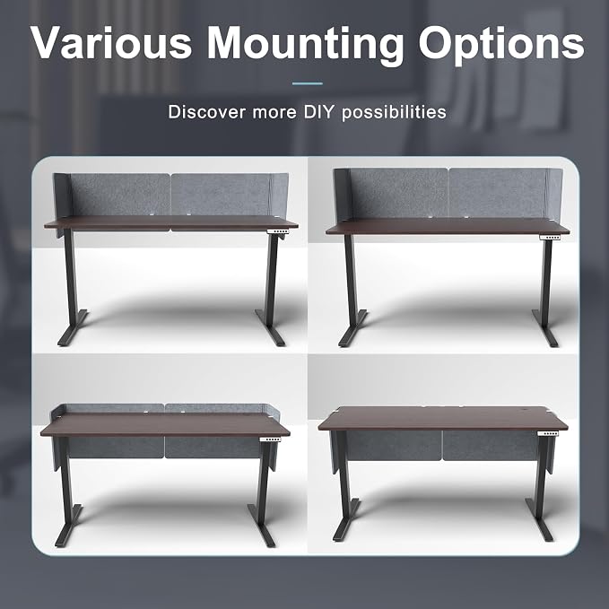 ERGO COLLECT Desk Privacy Panel, 2-in-1 Adjustable Acoustic Desktop Partition - Image 8