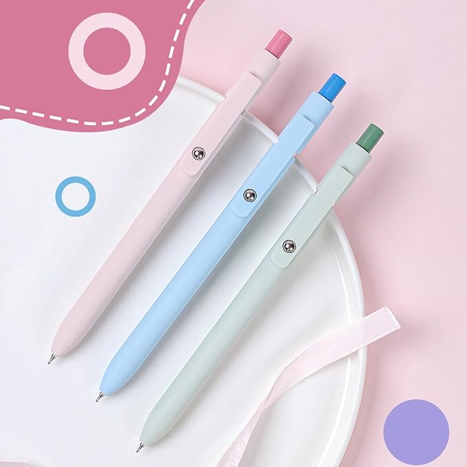 Gel Pens, 5Pcs 0.5mm Fine Point Pens With Smooth Wirting,Quick Dry Aesthetic Pens For Journaling, Ballpoint for Office School Supplies,Gifts for Women Men Student(Sugar)-DeskLoop Office