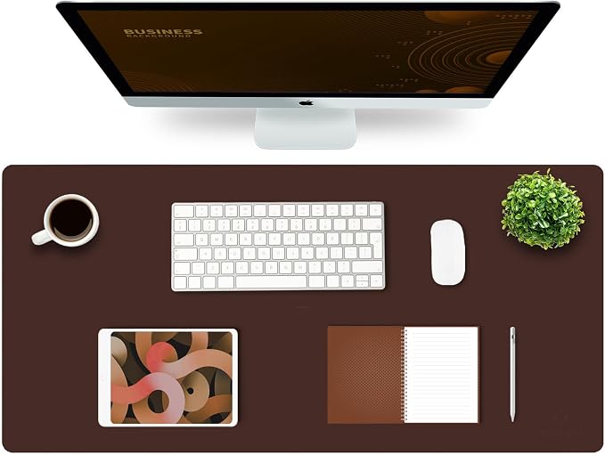 K KNODEL Large Office Leather Desk Mat, Mouse and Keyboard Pad, Computer and by K+KNODEL