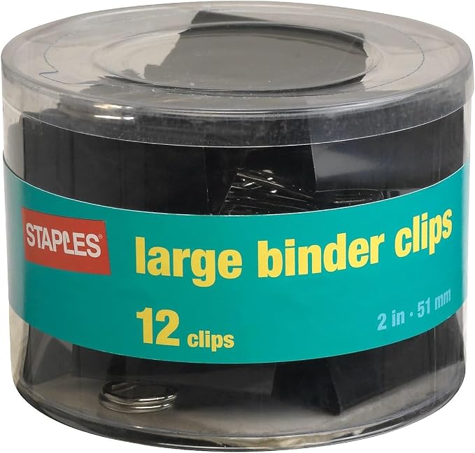 Staples Binder Clips, Large Size, 288 Pack – Heavy‑Duty Clips by Staples