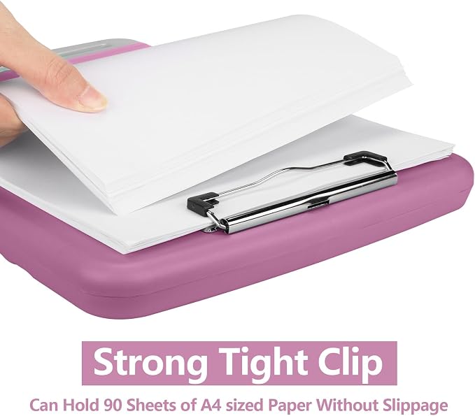 SFLHHDM Purple Clipboard with Storage, Clip Boards 8.5x11, Plastic Clipboard - Image 3