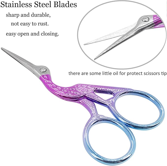 BIHRTC Small Embroidery Detail Shears Crafting Scissor Sharp Tip Stainless - Image 3
