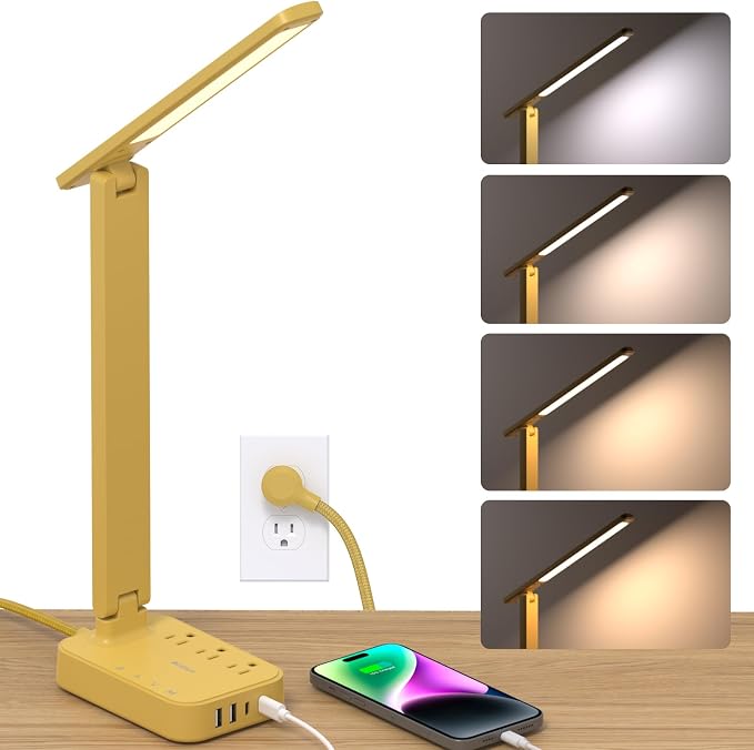 Addtam LED Desk Lamp, Power Strip by Addtam