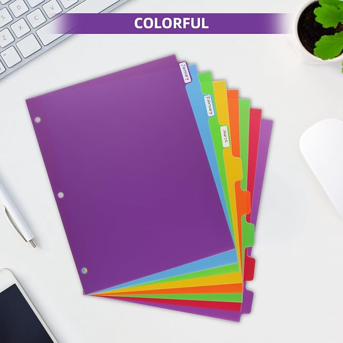 3 Set Plastic Binder Dividers - Image 3