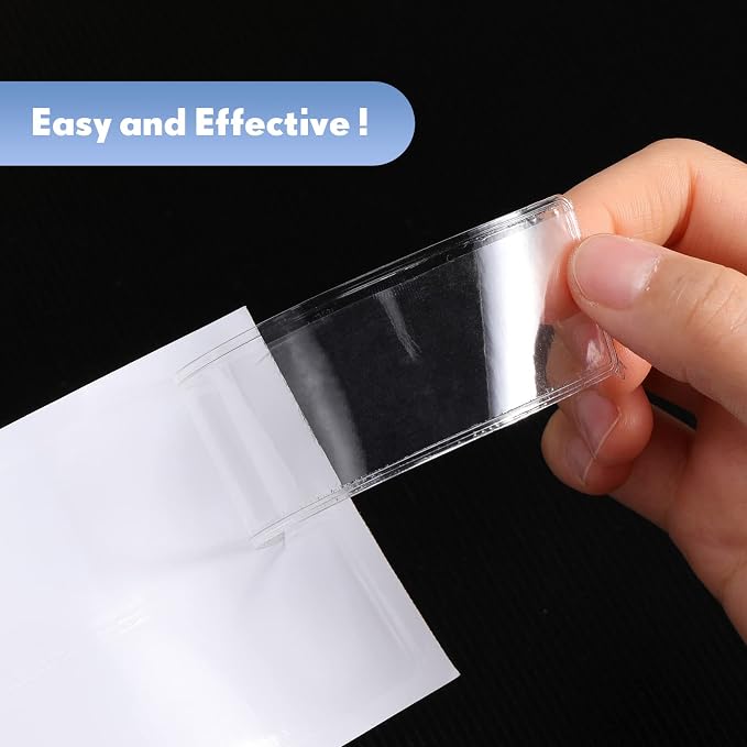 Epakh 200 Pack Back to School Self Adhesive Label Holders Shelf Tag Pockets 1.2 - Image 3