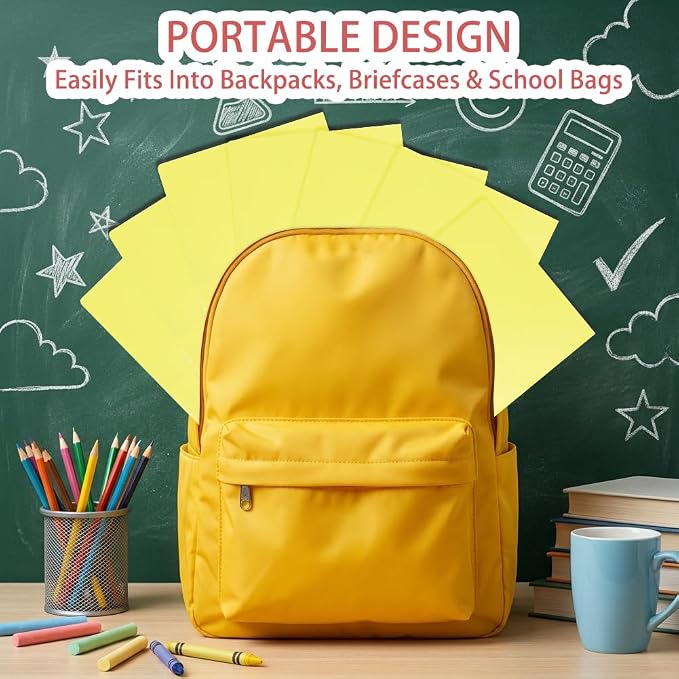 Yellow Folders with Pockets 7 Pack, 2 Pocket Folders Fit Letter Size 8.5x11 - Image 6