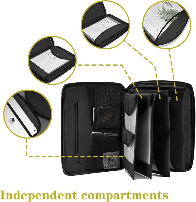 Portable Document Bag, Important Document Organizer, Storage Pouch File Folder - Image 5