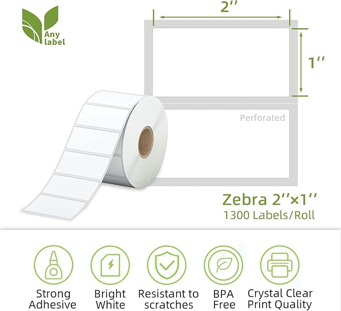 Compatible 2" x 1" Direct Thermal Labels Replacement - Image 2