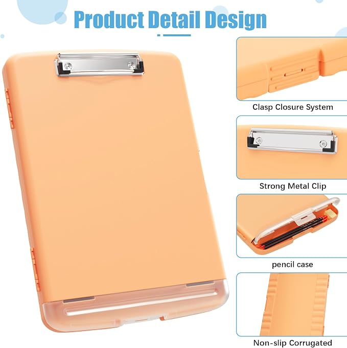 Hongri Clipboard with Storage with Pen Holder, Folder Nursing Clip Board 8.5 x - Image 2