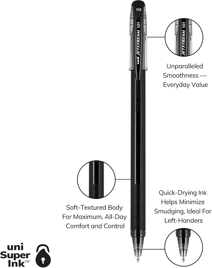 uniball Jetstream 101 Roller Ball Pen, Bold 1 Mm - Image 9