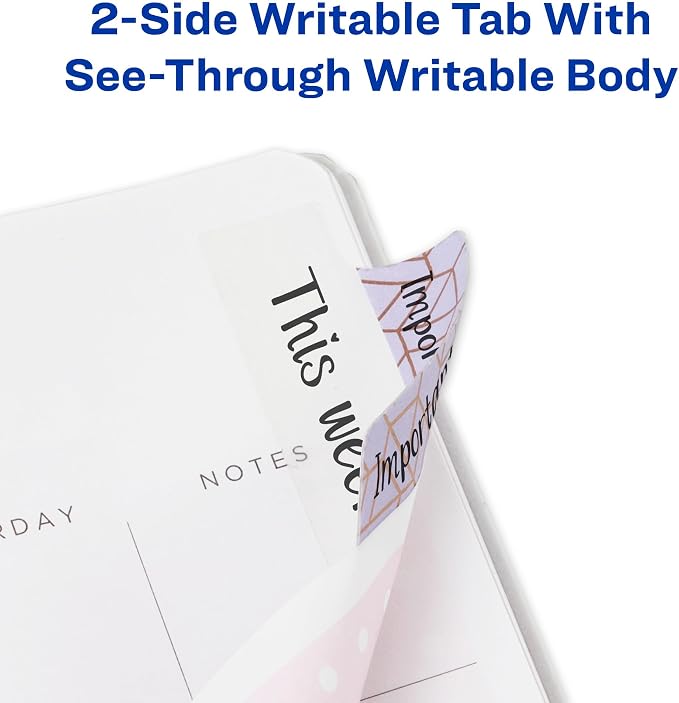 Avery Margin Ultra Tabs, 2.5" x 1", 24 Repositionable Page Tabs - Image 5
