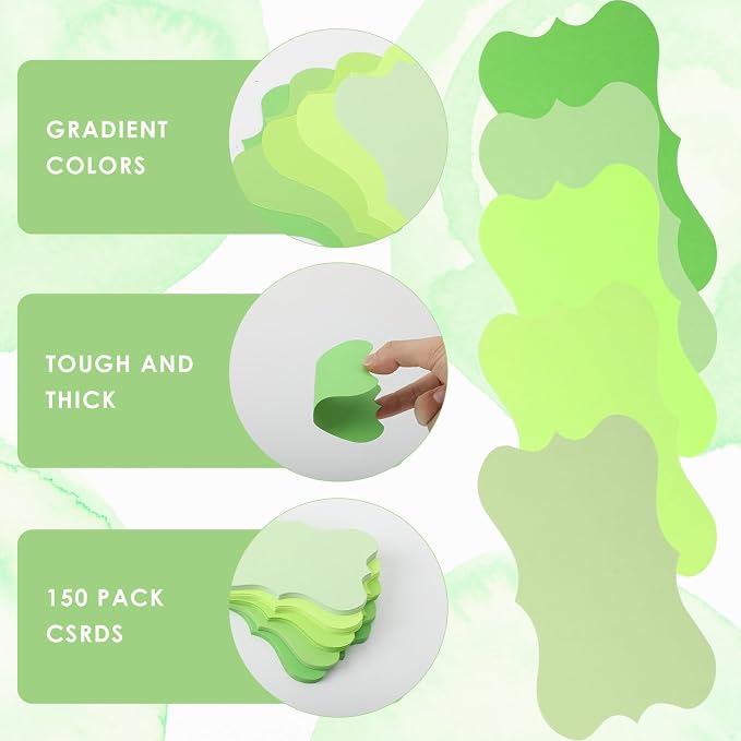 150 Pack Green Blank Index Cards 3x5 Inch Thick Flash Cards Green colored - Image 3
