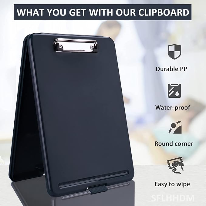 Clipboard with Storage, Storage Clipboard with Clip, Clipboards Foldable - Image 7