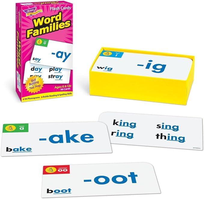 Trend Enterprises: Word Families Skill Drill Flash Cards, Content-Rich Cards to - Image 3