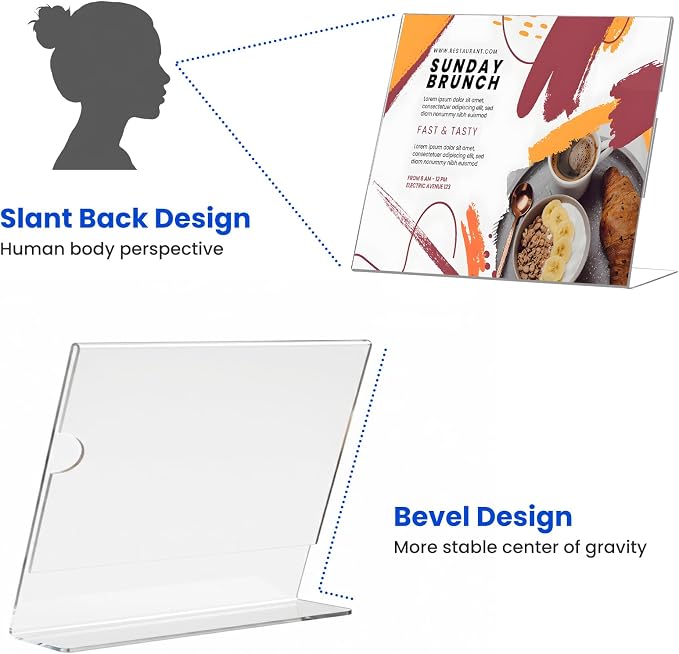 Acrylic Sign Holder 8.5 x 11 Horizontal, Acrylic Stands - Image 6