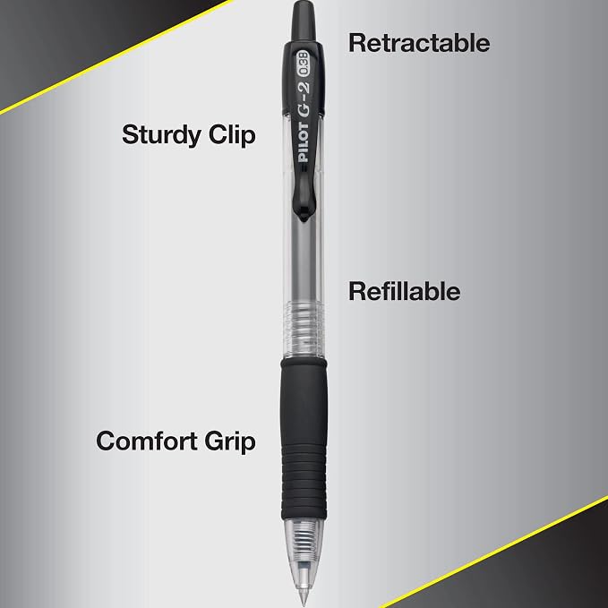 Pilot G2 Premium Refillable and Retractable Rolling Ball Gel Pens, Ultra Fine - Image 6