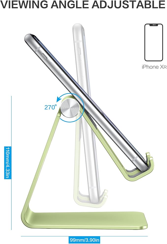 OMOTON Adjustable Cell Phone Stand, C2 Aluminum Desktop Phone Dock Holder - Image 4