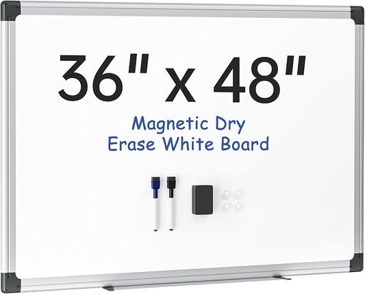 VUSIGN Magnetic Whiteboard 48" x 36", Large Dry Erase Board by VUSIGN