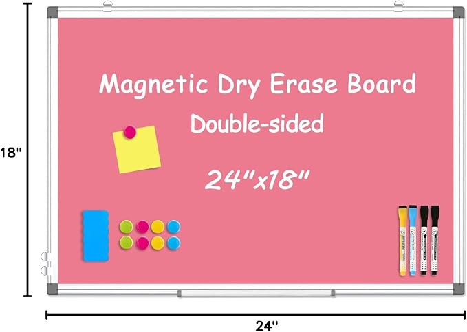 WALGLASS Magnetic Whiteboard 24"x18" Dry Erase White Board - Image 9
