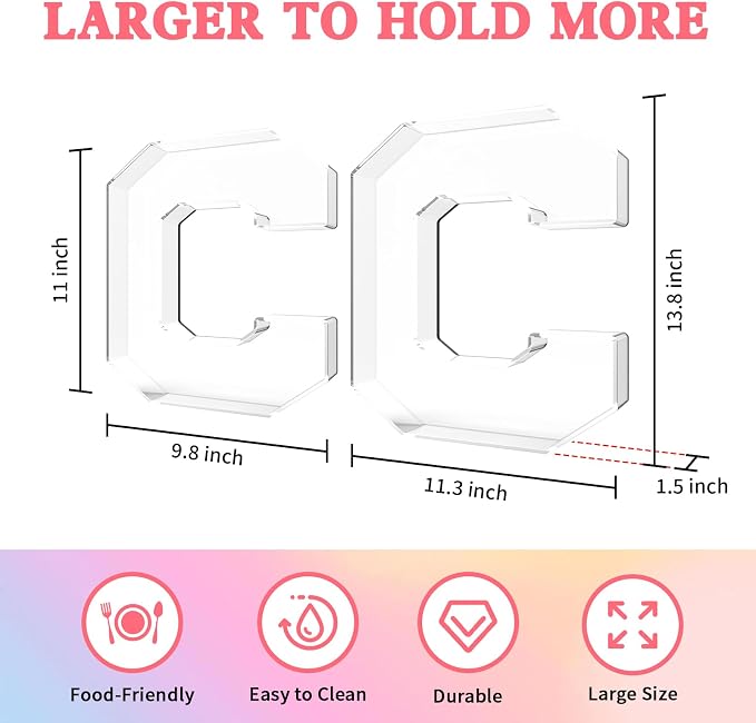 13.8" Acrylic Letter Charcuterie Tray, Charcuterie Letters Fillable Box - Image 2