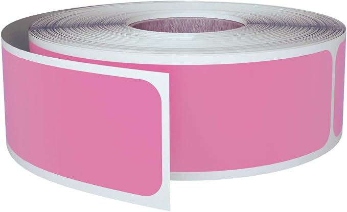 Rectangular Stickers 3x1 inch 250 Pack, Pastel Pink Sticker Label Roll by Royal by RoyalGreen
