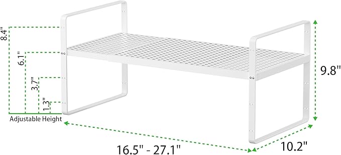 SOFRON Expandable Cabinet Storage Shelf Stackable Organizer Rack - Image 2